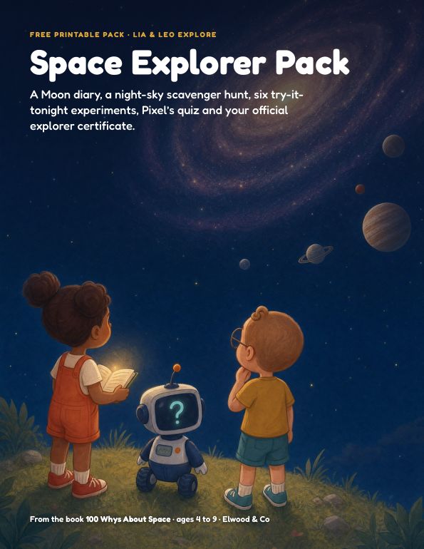 Cover of the Space Explorer printable pack